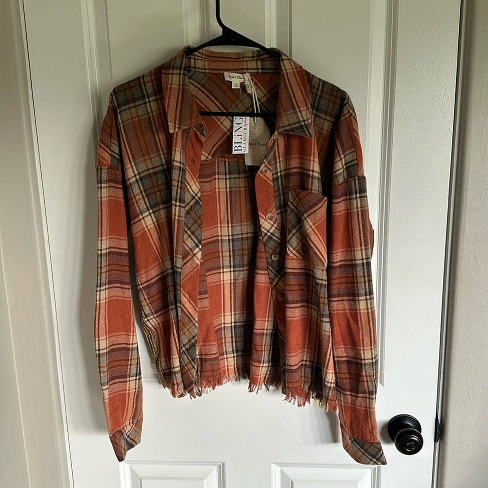 Burnt orange Flannel
